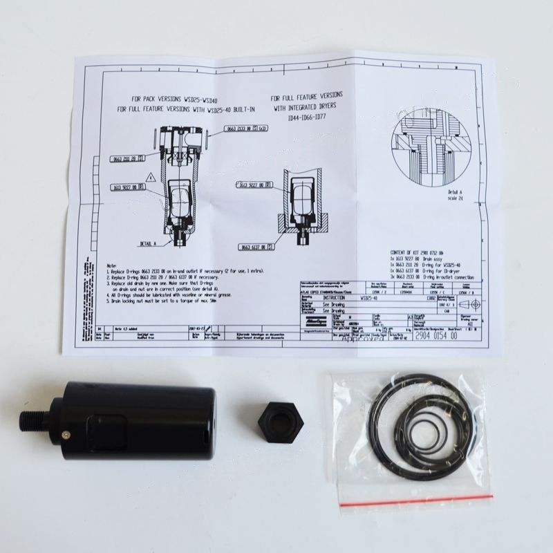 Original 2904500069 Atlas Copco Separatoare de apă WSD WSD25 WSD80 WSD250 WSD750