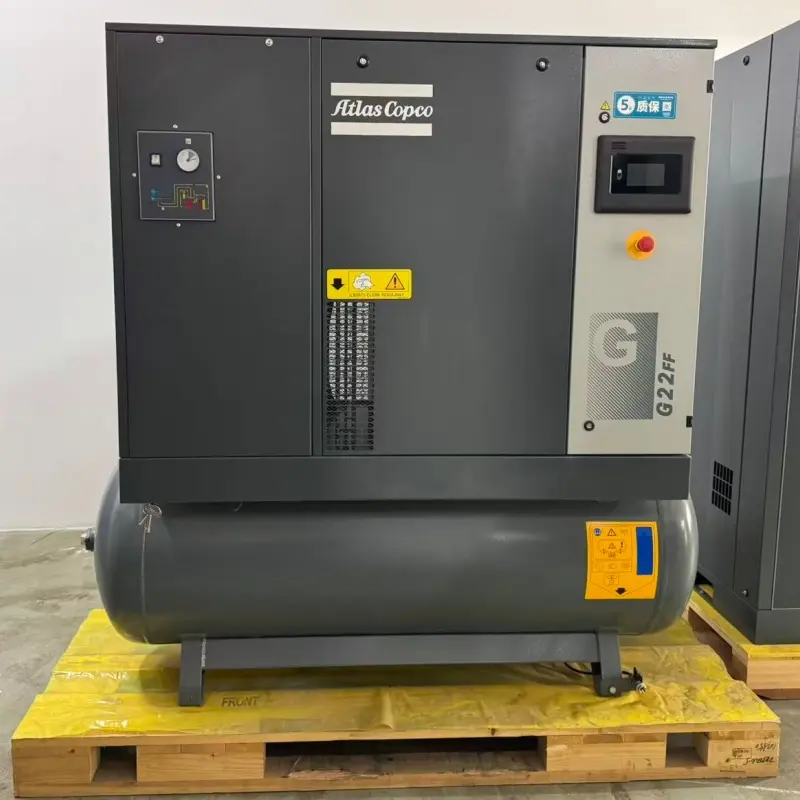Compresor de aer cu șurub cu injecție de ulei Atlas Copco G22FF 22kW 30HP pentru producție industrială