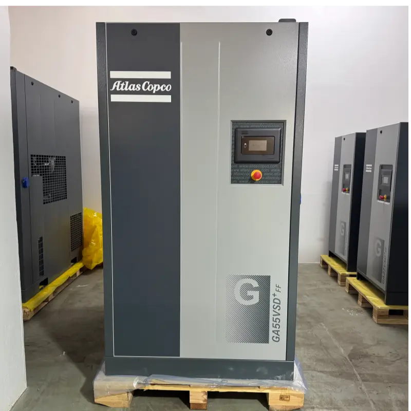 Compresor de aer cu șurub Atlas Copco GA55VSD+FF 55kW 75HP Original pentru industria industrială