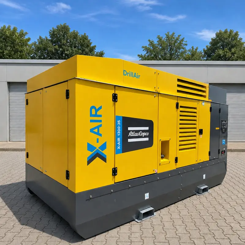 Atlas Copco X-Air 1300 35 Compresor diesel mobil mare 412kW 35Bar Foraj Autentic
